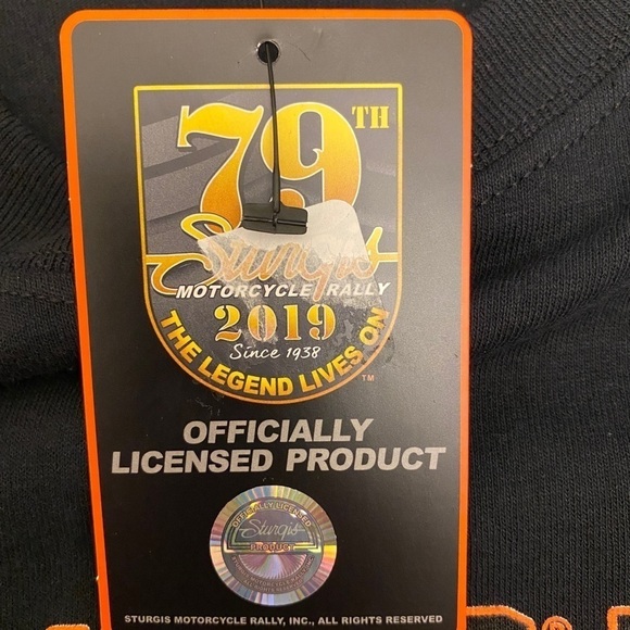 STURGIS NWT 2019 T Shirt Black Hills Motorcycle 79th Rally Sz Large New W/Tags - Picture 3 of 4